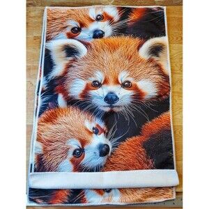 Red Panda Decorative Kitchen Dish Towels Set of 2 NEW